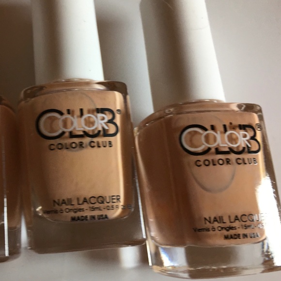 Bundle of Color Club Nail Lacquer Polish, Set of 4, Pale Nudes Naked Shades, New - Picture 8 of 8